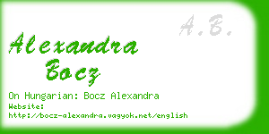 alexandra bocz business card